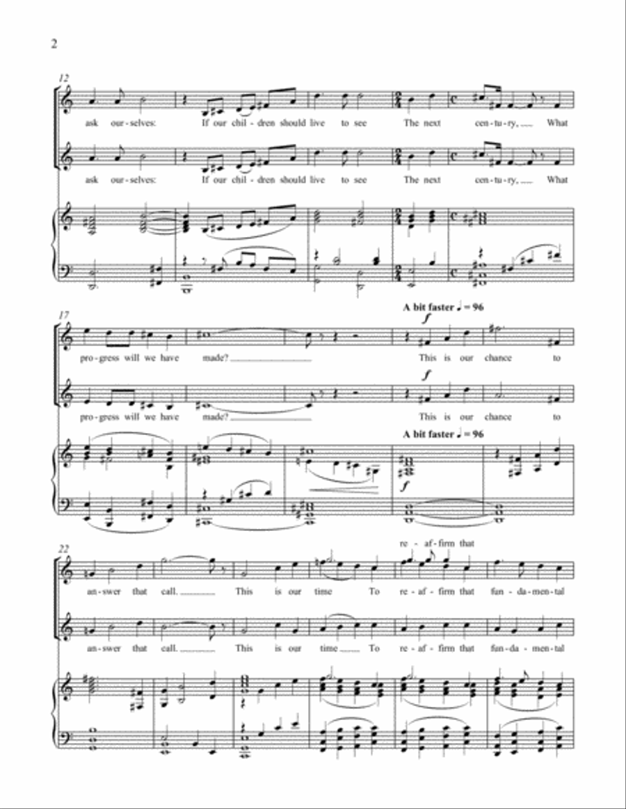 An Exhortation An Exhortation SSA scores gallery preview page 3
