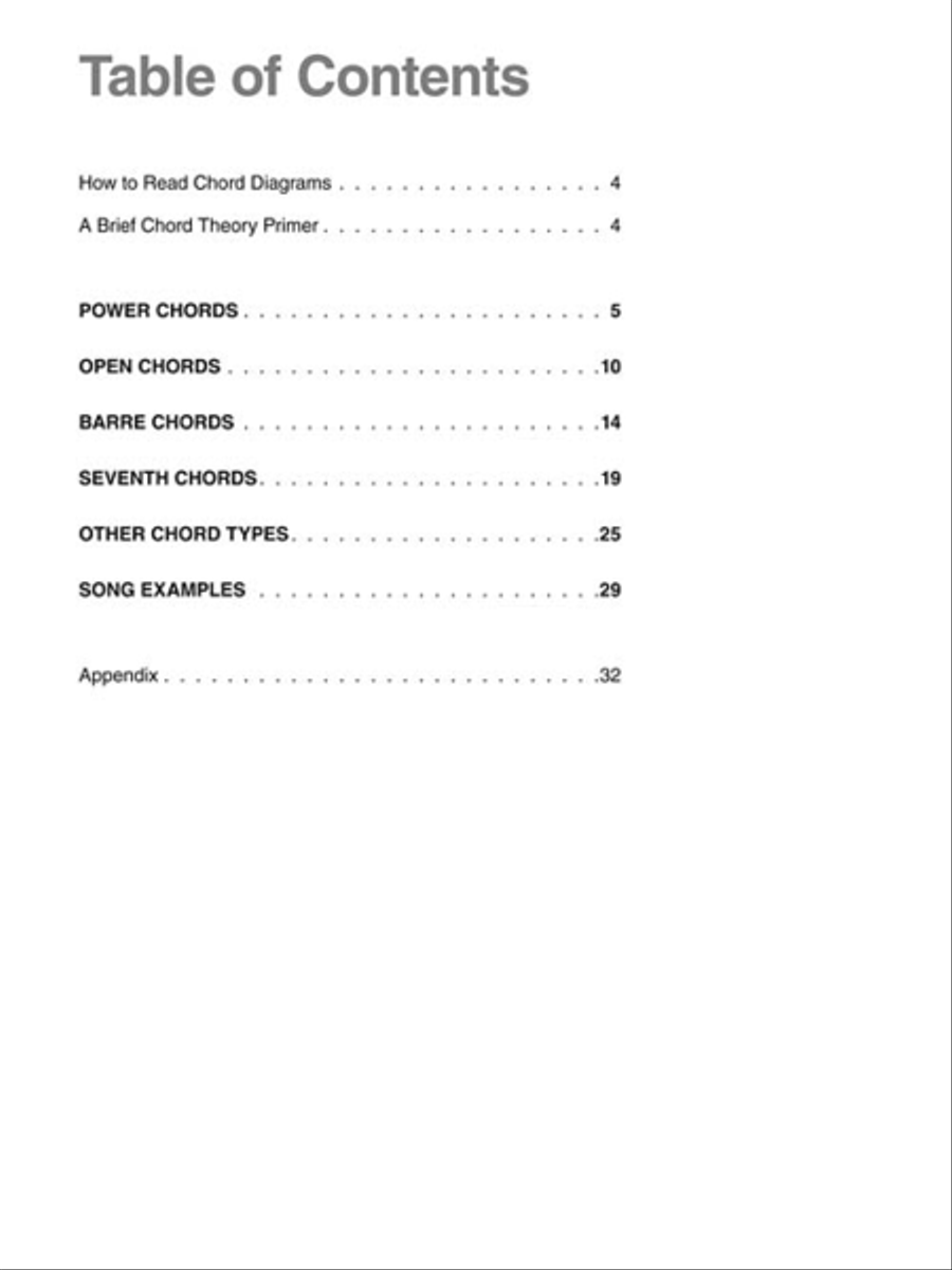 Rock Guitar Chords Rock Guitar Chords Electric Guitar scores gallery preview page 3
