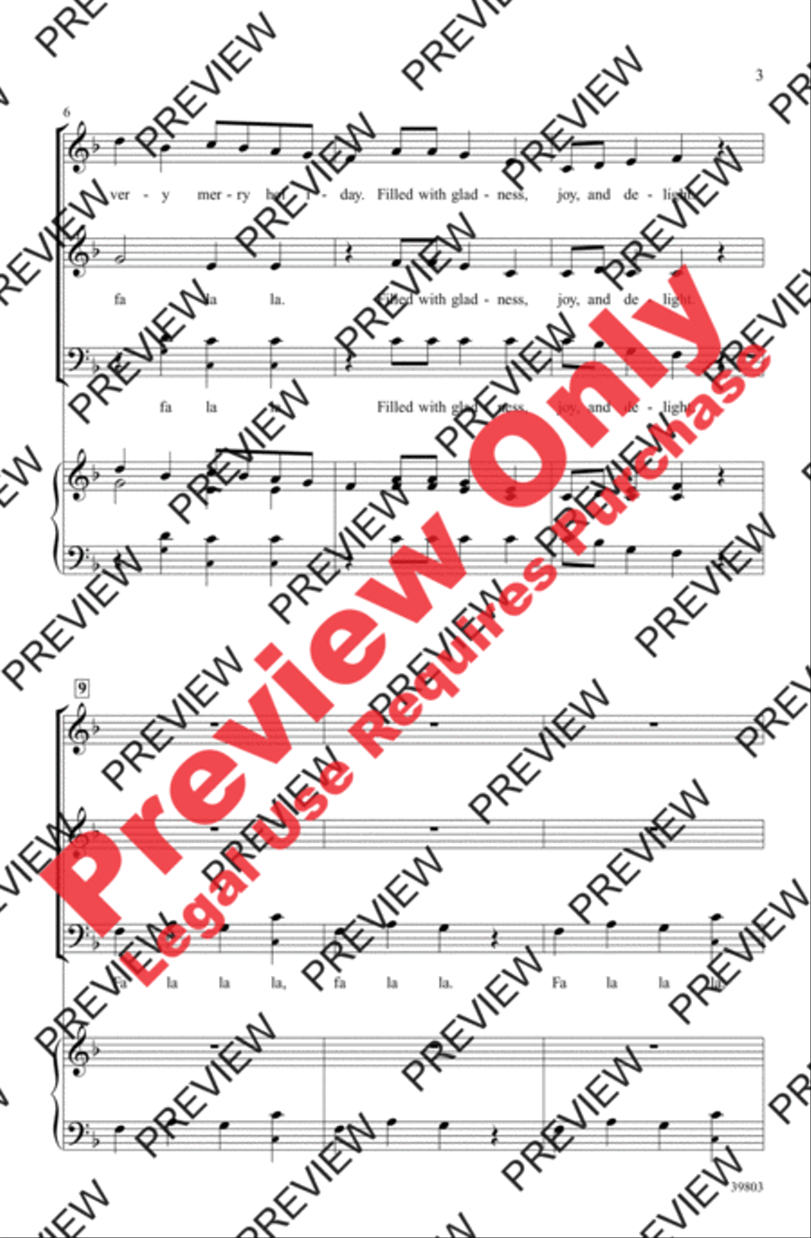 A Very Merry Fa La La A Very Merry Fa La La 3-Part scores gallery preview page 3