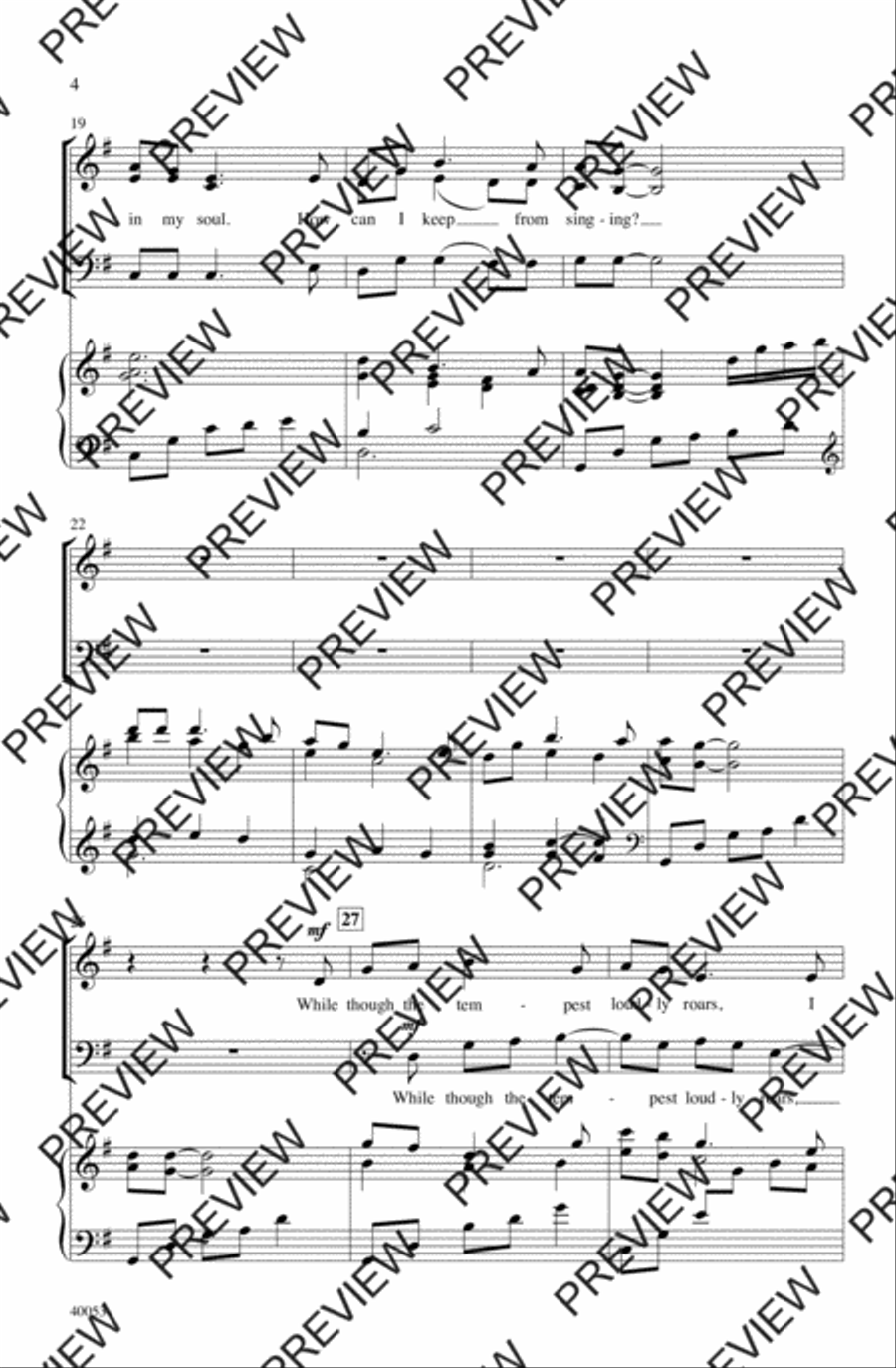 How Can I Keep from Singing? 3-Part scores gallery preview page 11