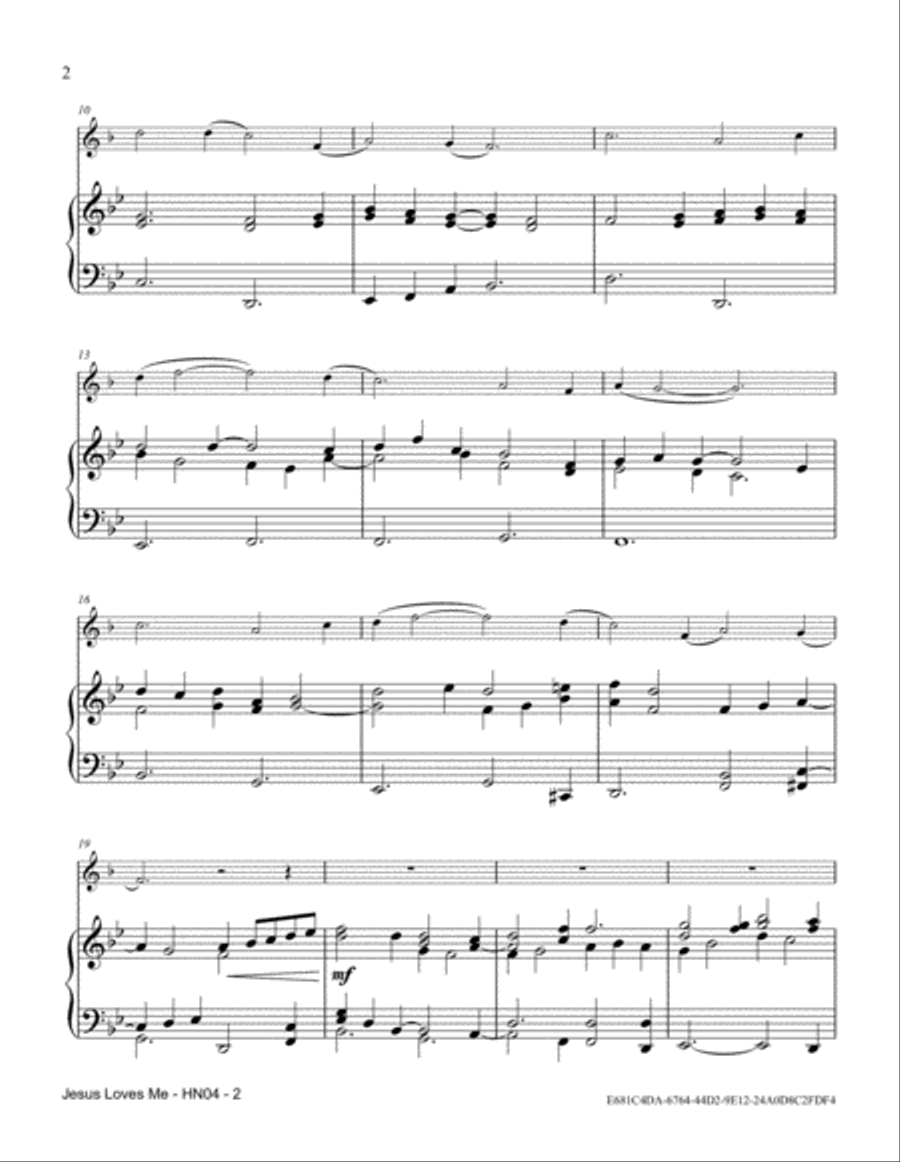 Jesus Loves Me Jesus Loves Me Horn scores gallery preview page 2