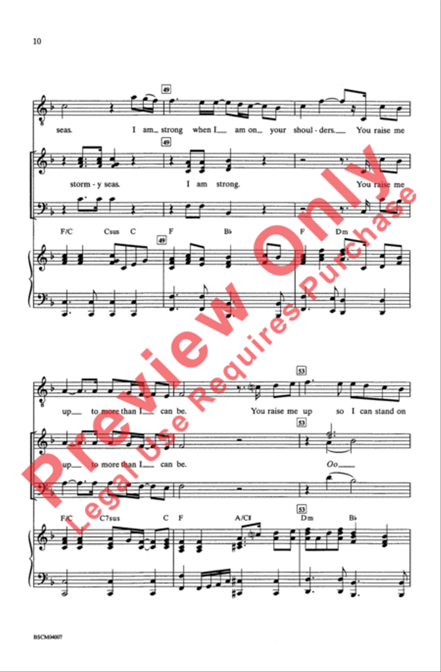 You Raise Me Up 3-Part scores gallery preview page 9