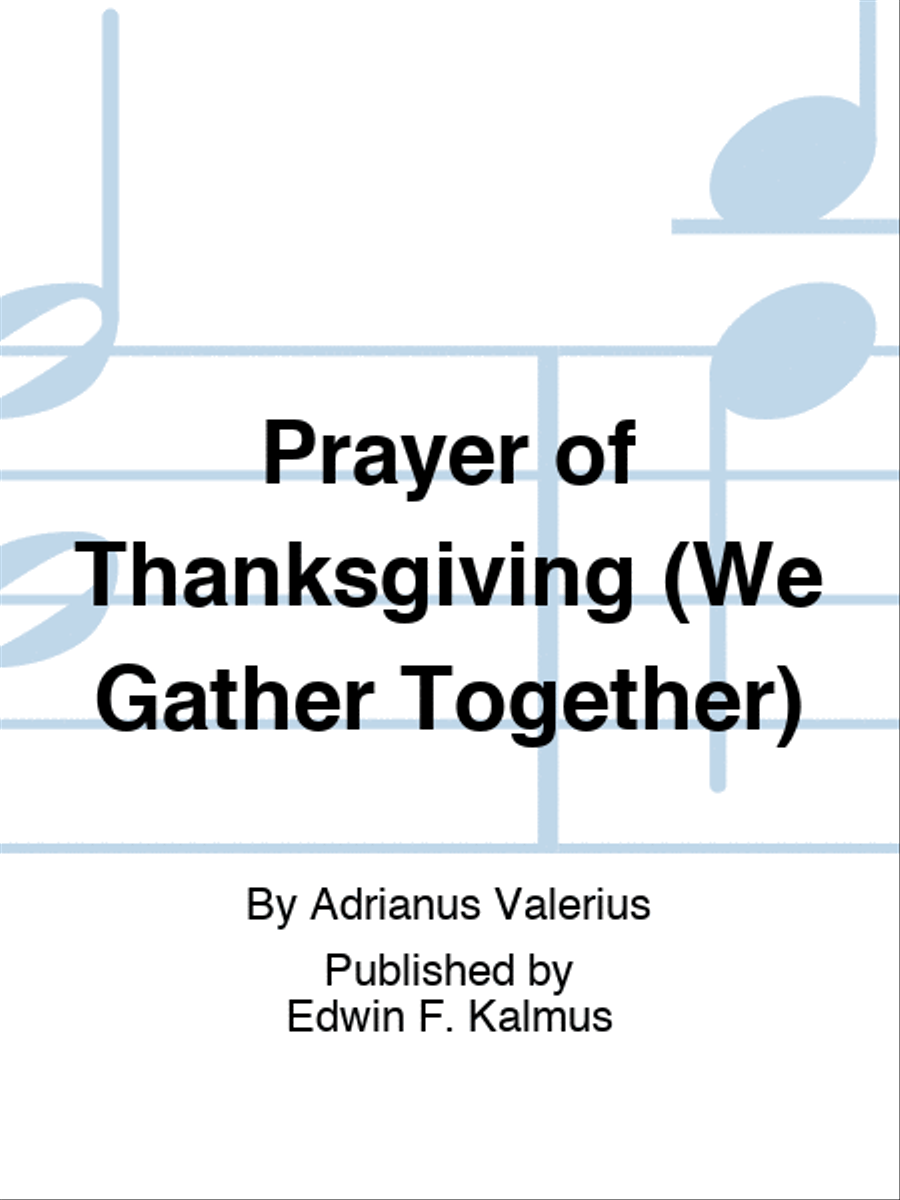 Prayer of Thanksgiving (We Gather Together) Choir scores gallery preview page 1
