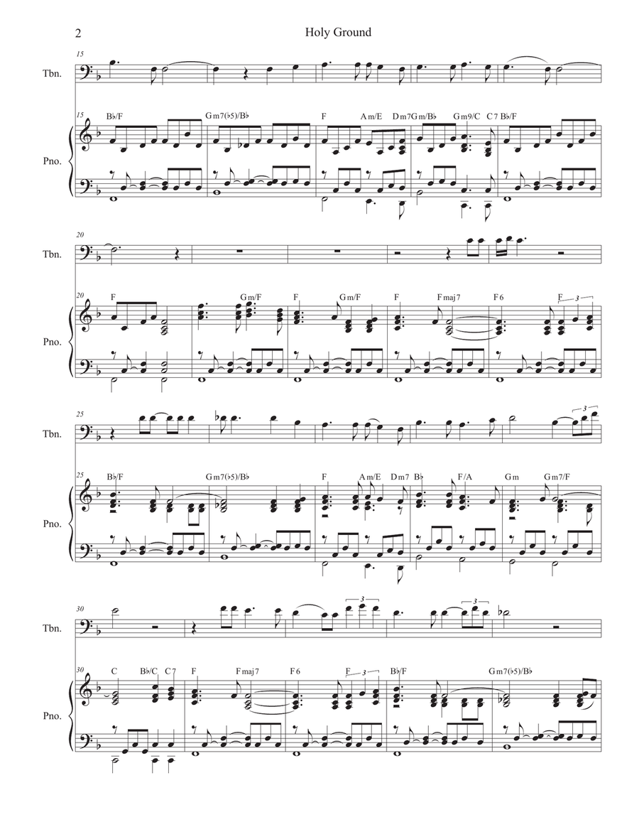 Holy Ground Piano scores gallery preview page 2