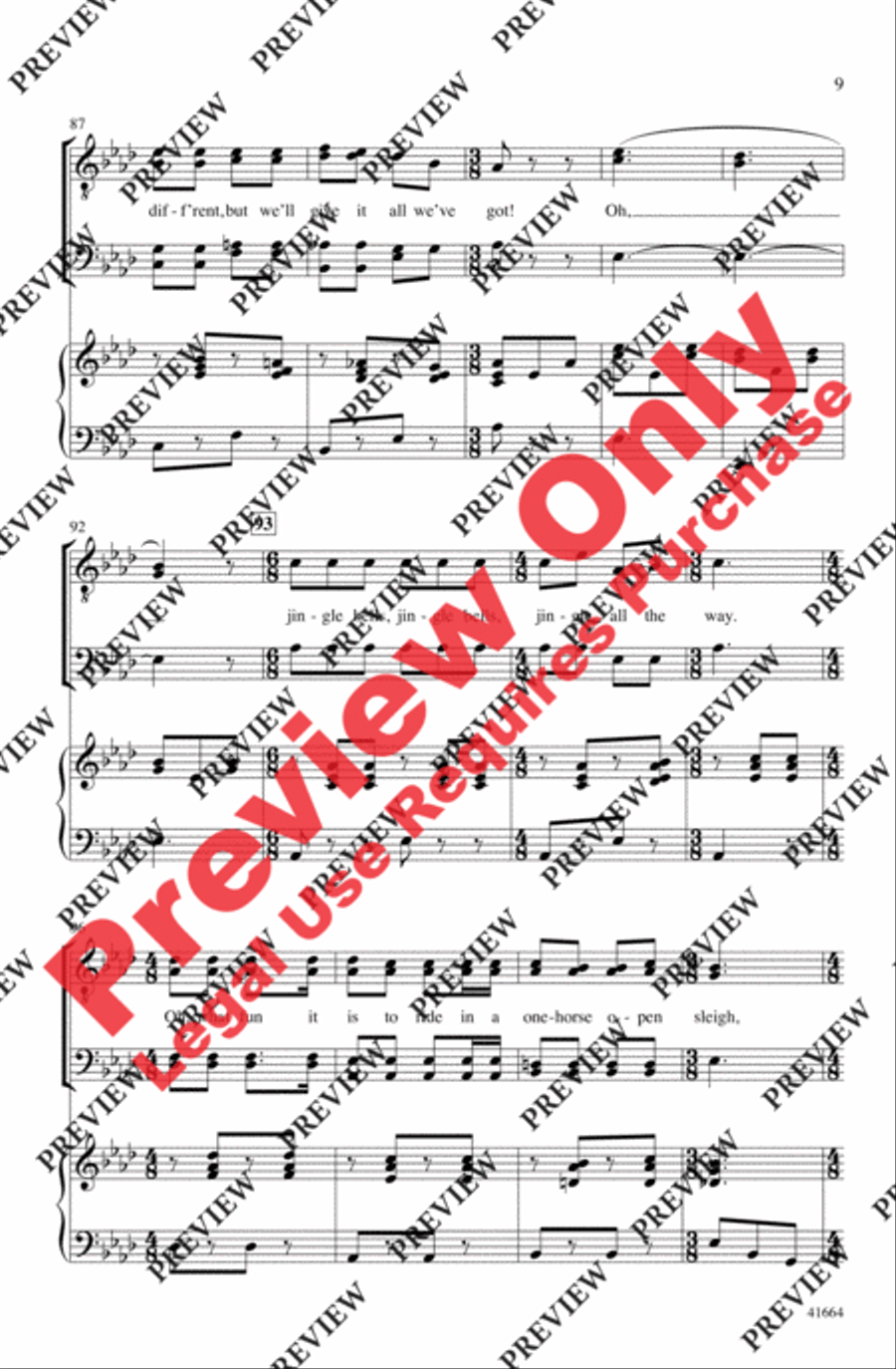 Jingle Bells (Sort Of) Men's Choir scores gallery preview page 9