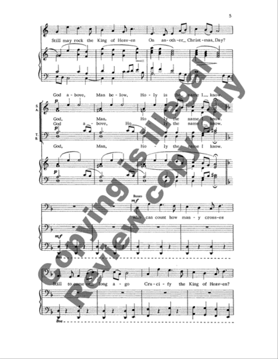 Every Star Shall Sing a Carol 4-Part scores gallery preview page 5