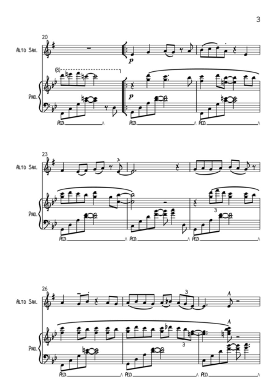 Wonderwall Alto Saxophone scores gallery preview page 4