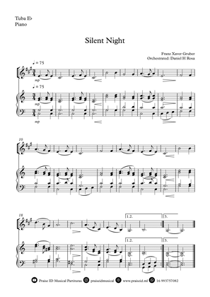 Book cover for Silent Night - Christmas Carol - Eb Tuba and Piano