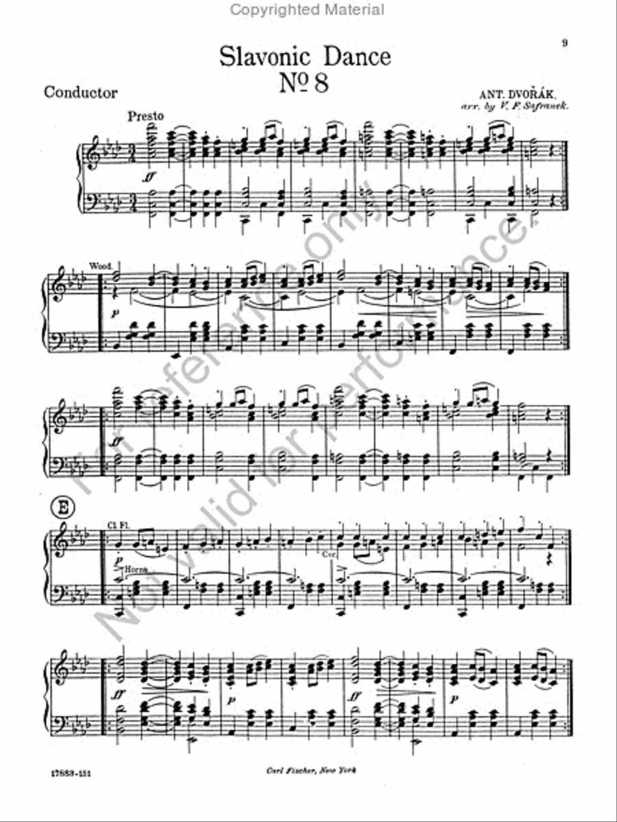 Slavonic Dance No. 7; Slavonic Dance No. 8 Concert Band scores gallery preview page 10