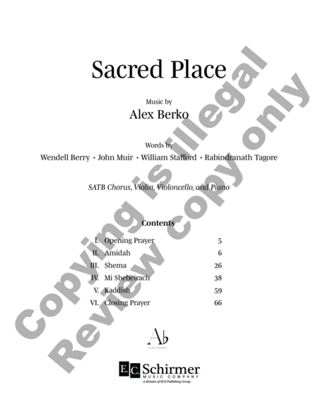Sacred Place (Full/Choral Score)