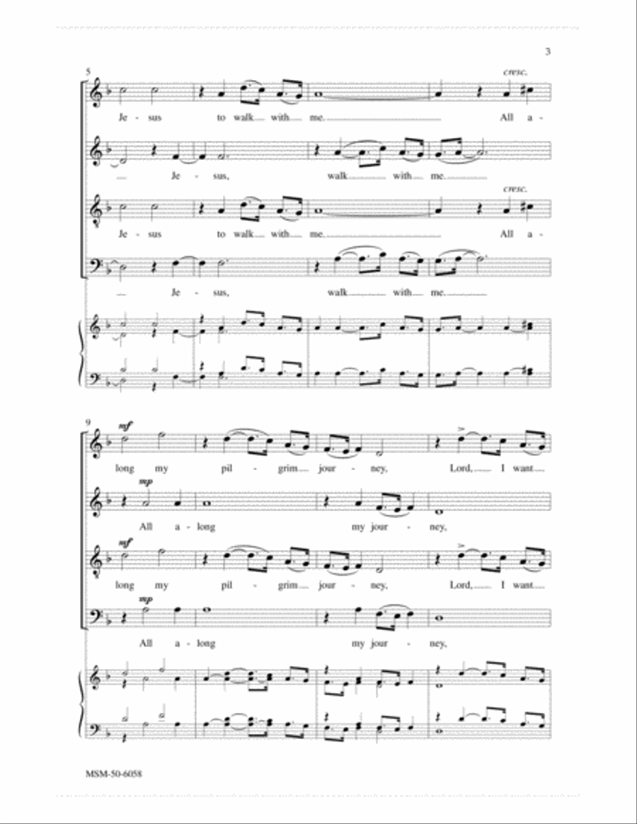 I Want Jesus to Walk With Me Divisi scores gallery preview page 3