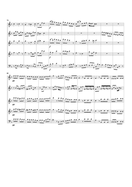 Mi lusinga il dolce affetto (from the opera Alcina) (arrangement for 5 recorders)