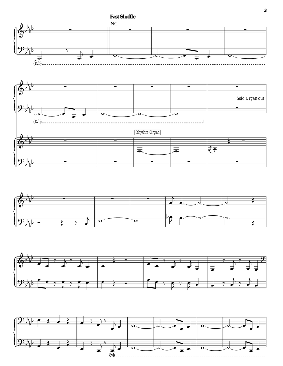 Lazy Organ Accompaniment scores gallery preview page 3