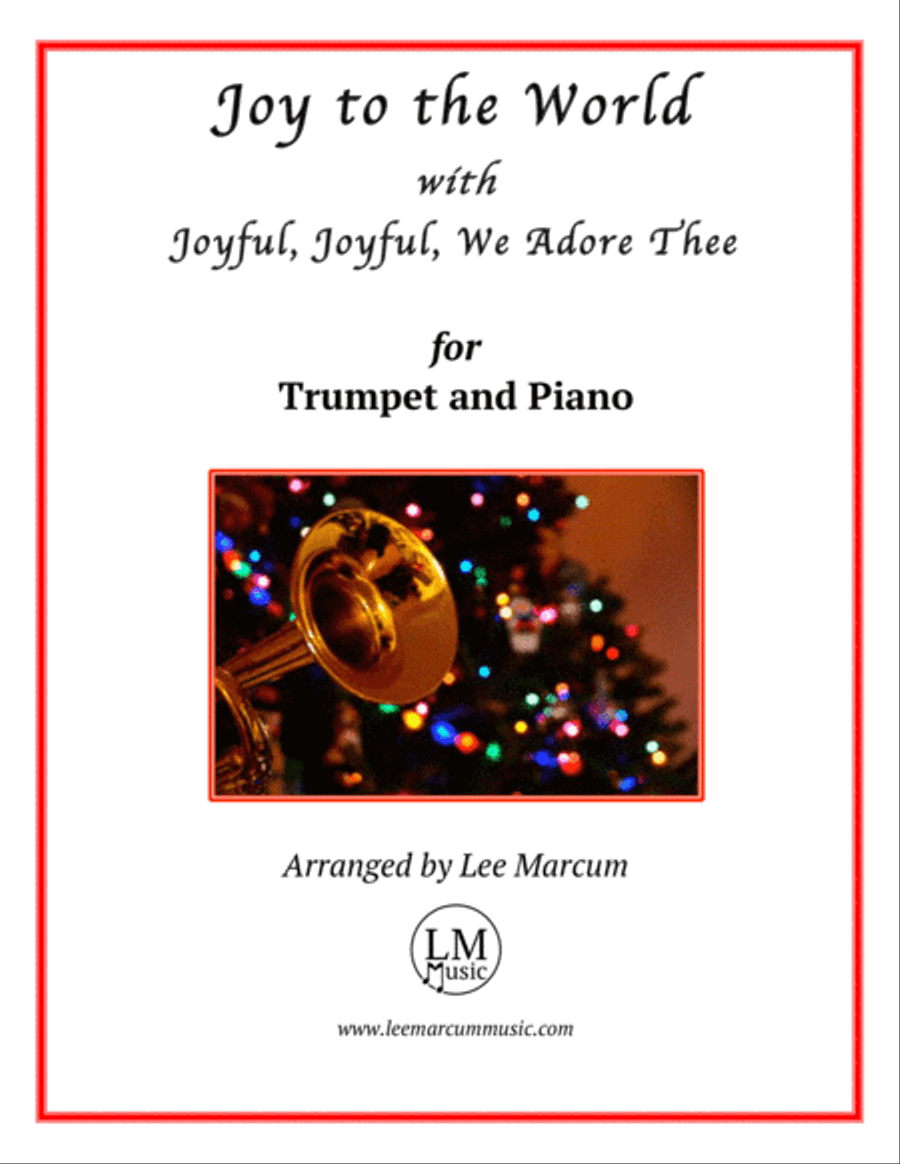 Joy to the World, with Joyful, Joyful, We Adore Thee Trumpet Solo scores gallery preview page 1
