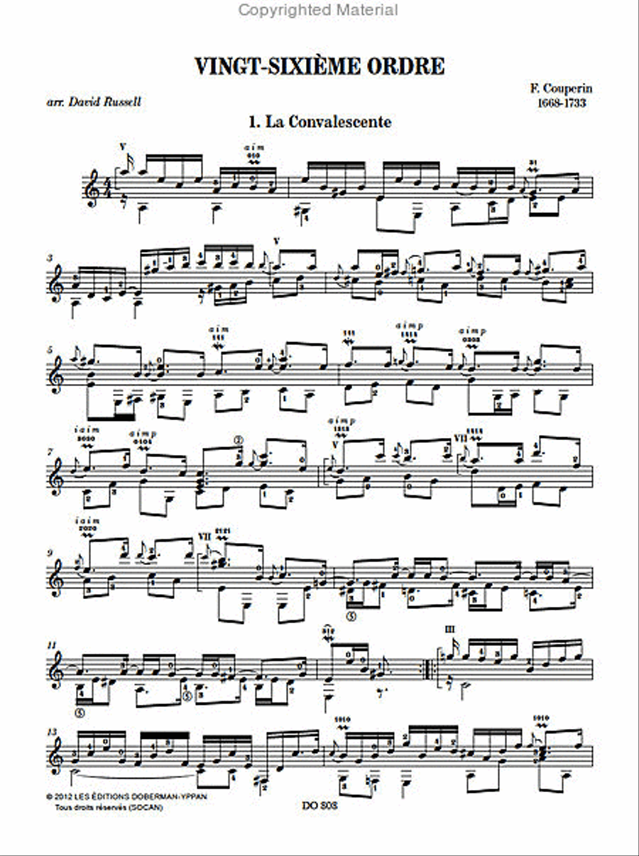 Vingt-sixième ordre Classical Guitar scores gallery preview page 2