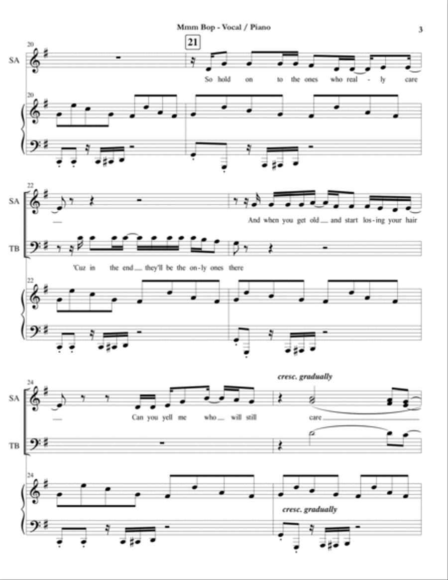Mmm Bop Large Ensemble scores gallery preview page 3