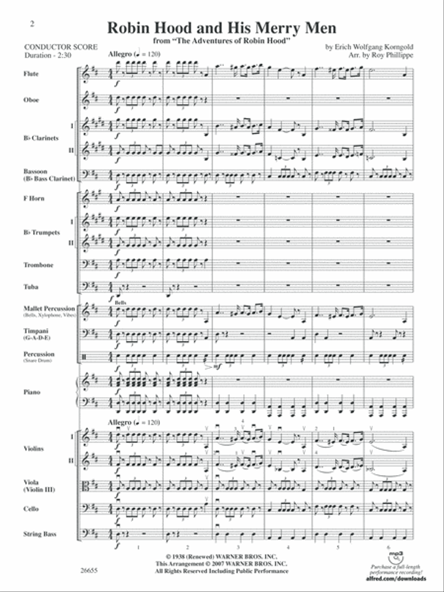 Robin Hood and His Merry Men: Score Full Orchestra scores gallery preview page 2