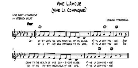Vive L'Amour (Vive La Compagnie) - Lead sheet (key of Gb)