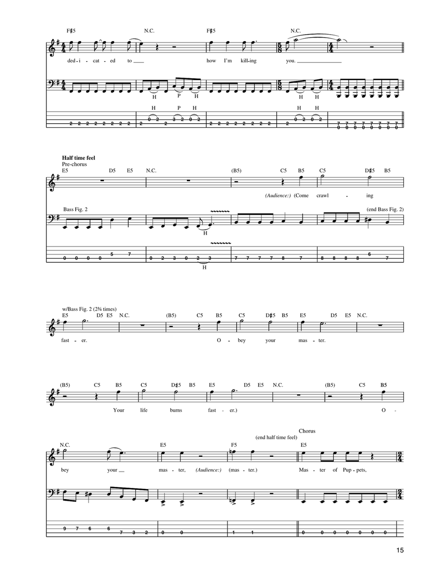 Master Of Puppets Acoustic Guitar scores gallery preview page 3