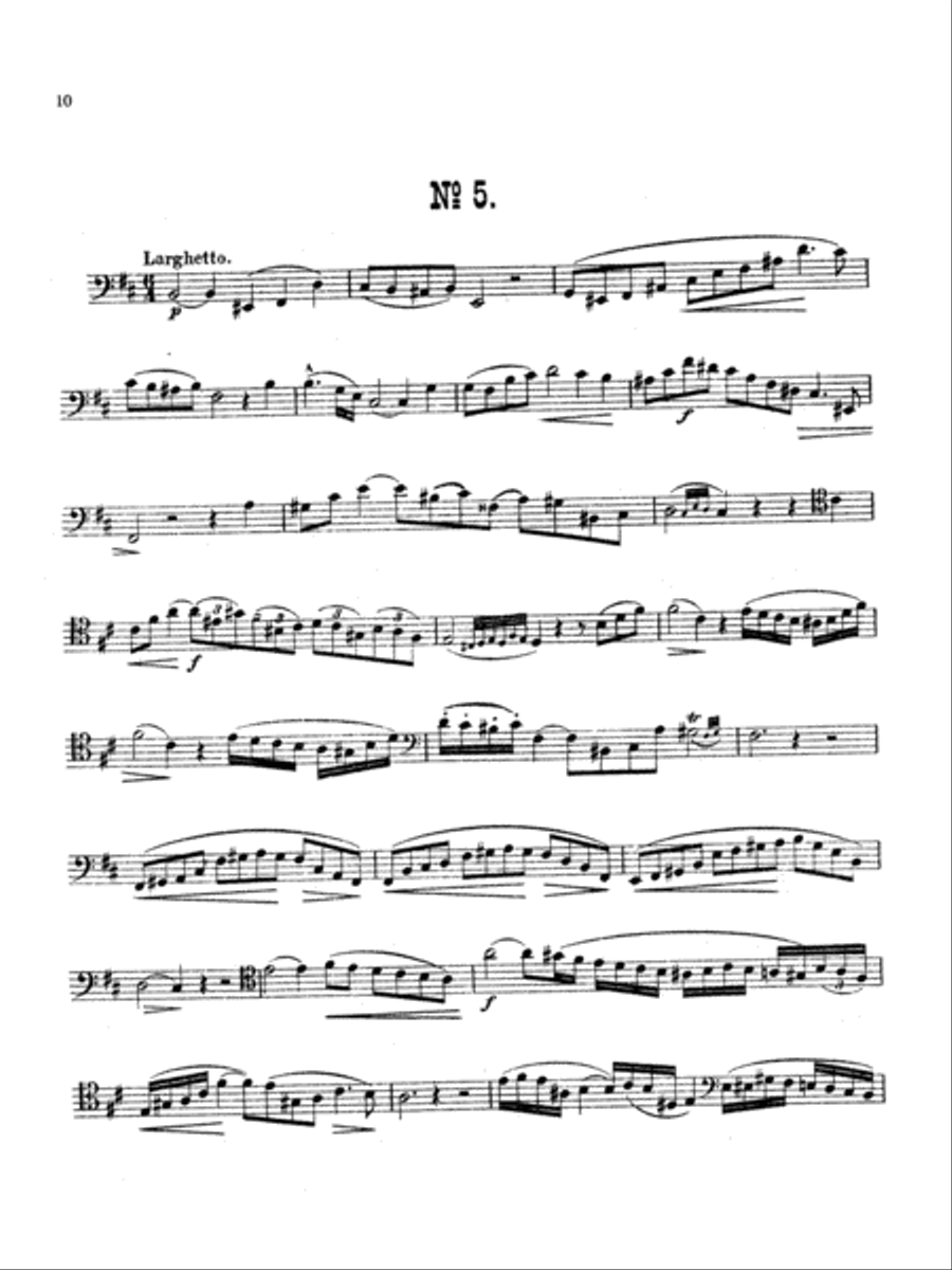 Milde: Fifty Concert Studies, Op. 26 Bassoon Solo scores gallery preview page 1