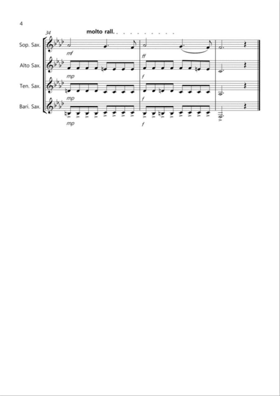 Bach Rocks! for Saxophone Quartet Saxophone Quartet scores gallery preview page 4