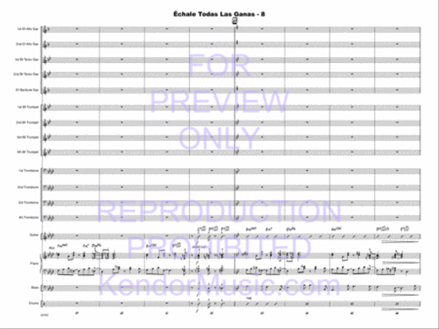 Echale Todas Las Ganas (Give It All You Got) Jazz Ensemble scores gallery preview page 9