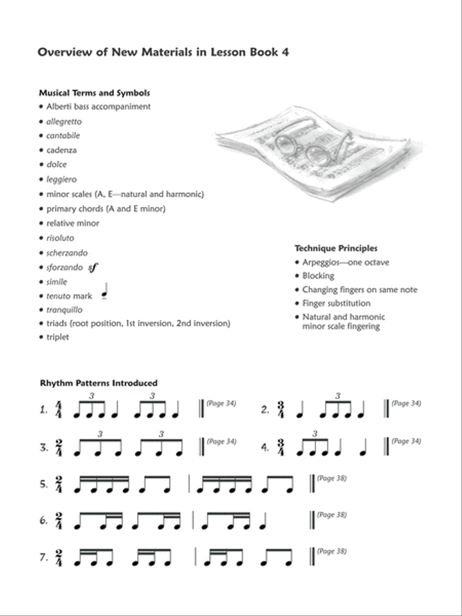 Premier Piano Course Lesson Book, Book 4 Piano Method scores gallery preview page 2