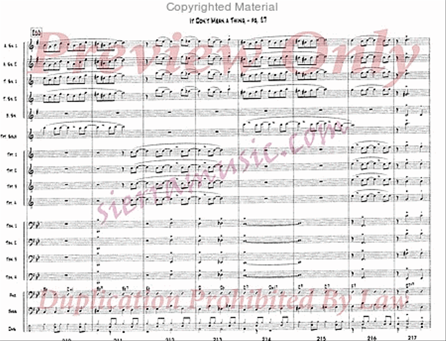 It Don't Mean a Thing If It Ain't Got That Swing Jazz Ensemble scores gallery preview page 28