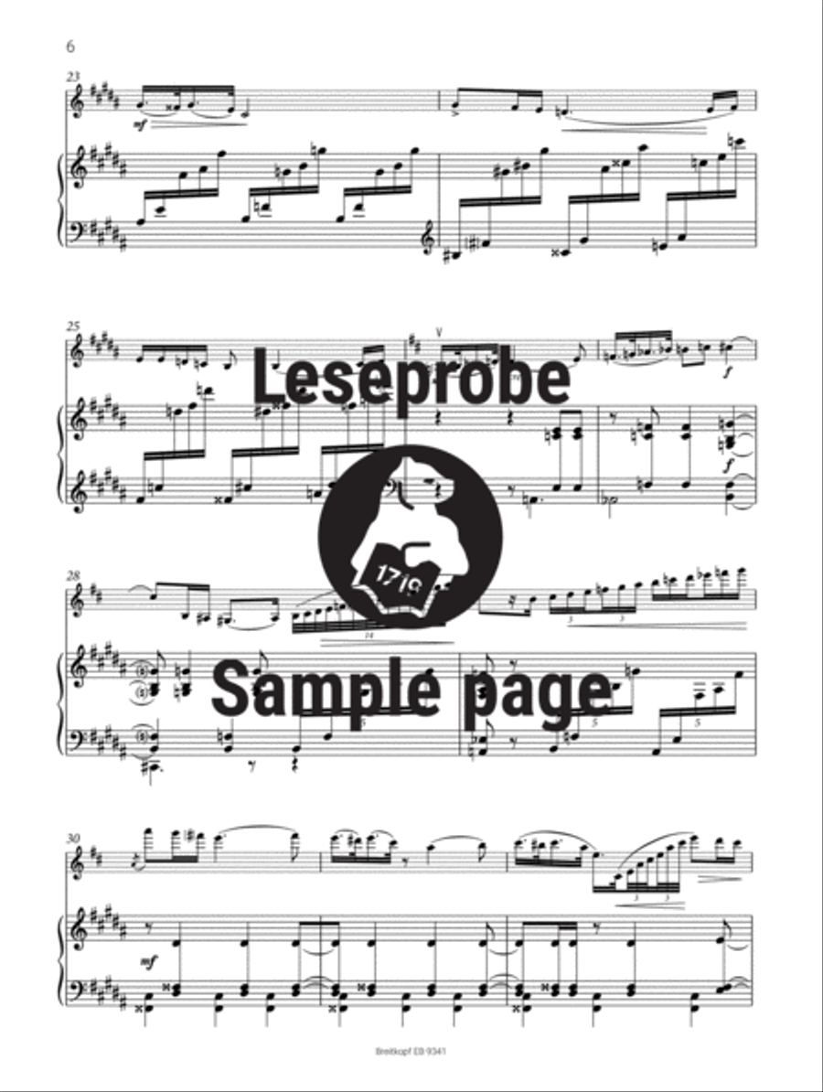 3 Pieces for Violin and Piano Op. 116 Violin Solo scores gallery preview page 4