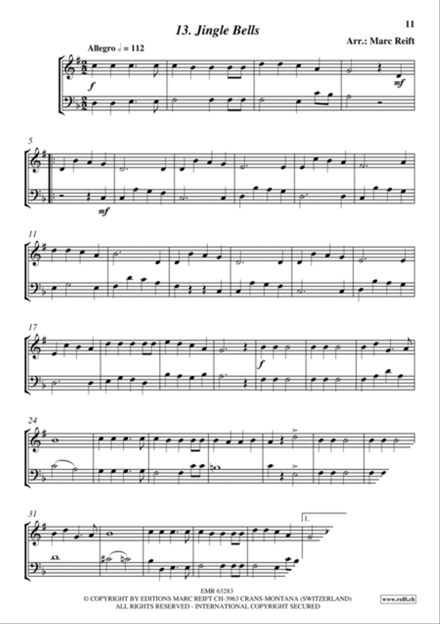 35 Easy Christmas Duets Cornet scores gallery preview page 11