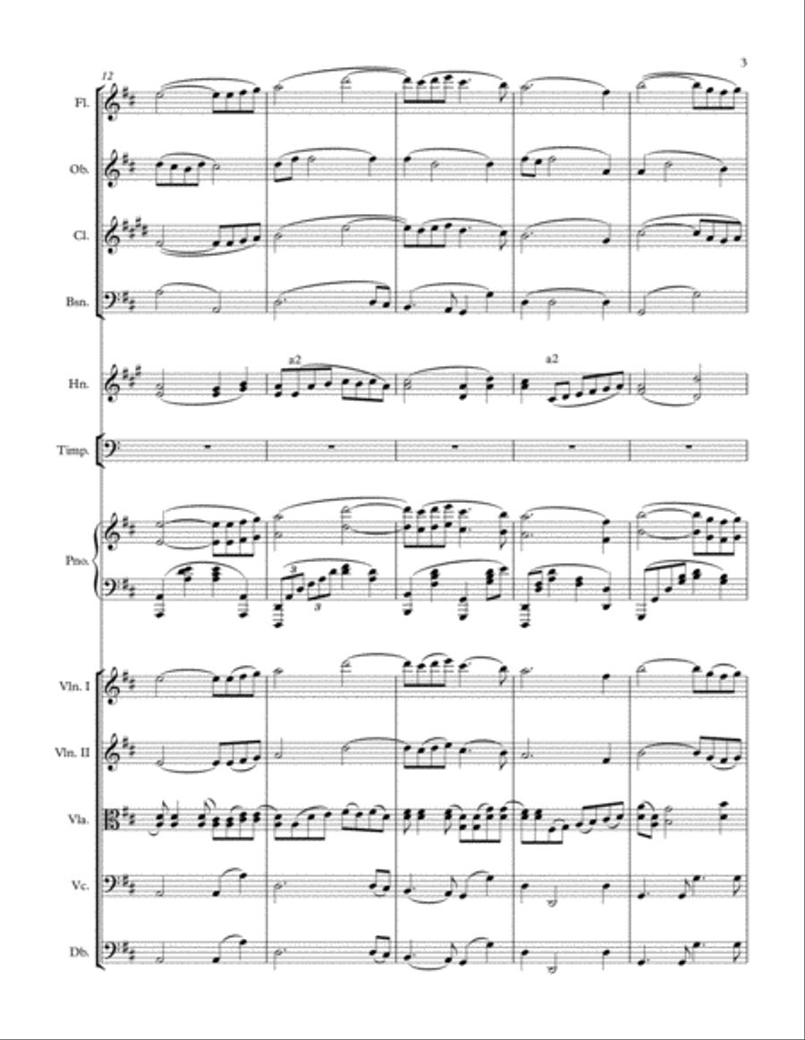Hachiko (1923-1935) Score and Parts Chamber Orchestra scores gallery preview page 3