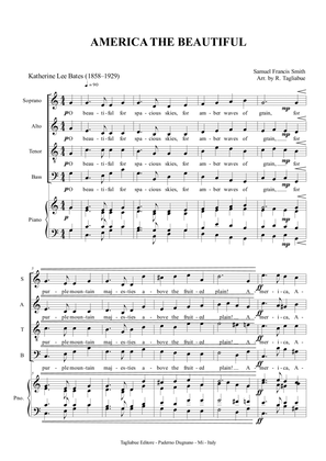 AMERICA THE BEAUTIFUL. for SATB Choir and Piano