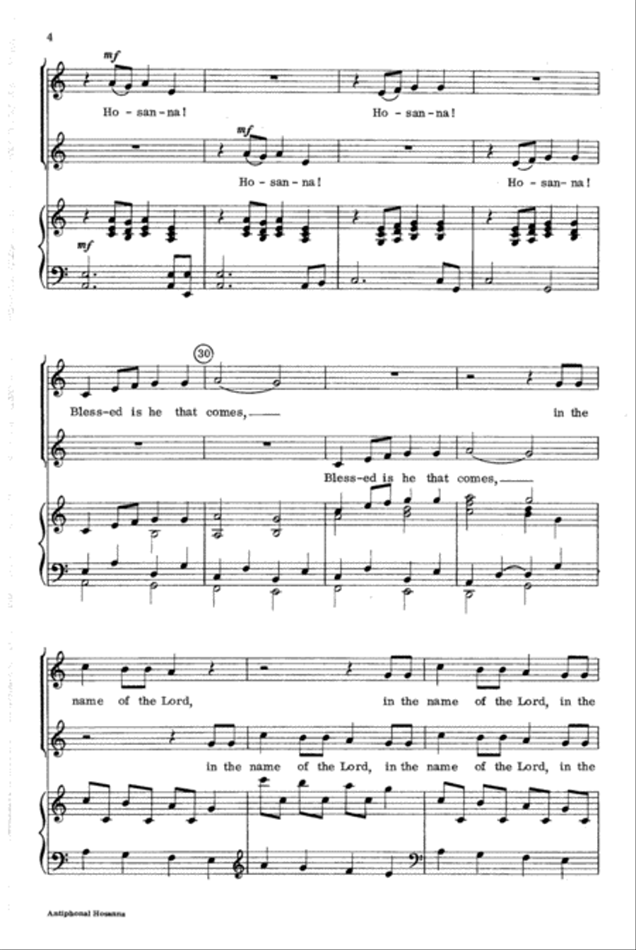 Antiphonal Hosanna