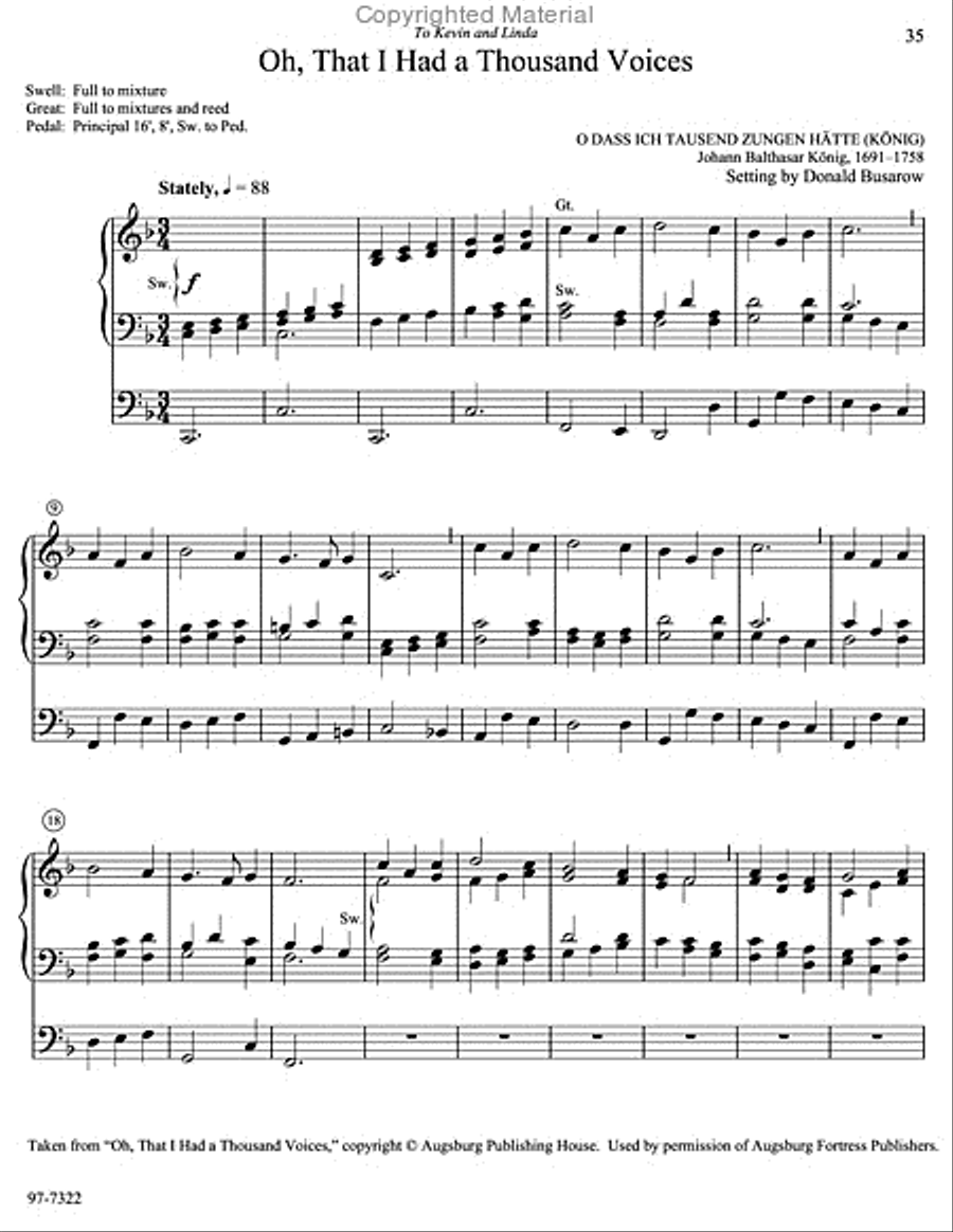 Musica Sacra: Easy Hymn Preludes for Organ, Vol. 7 Organ scores gallery preview page 15