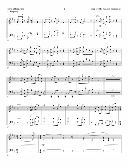 Sing We the Song of Emmanuel (arr. Joseph M. Martin) - Keyboard String Reduction