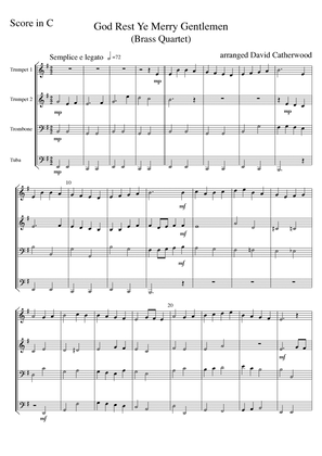 God Rest Ye Merry Gentlemen - A Christmas carol arr. for Flexible Brass Quartet by David Catherwood