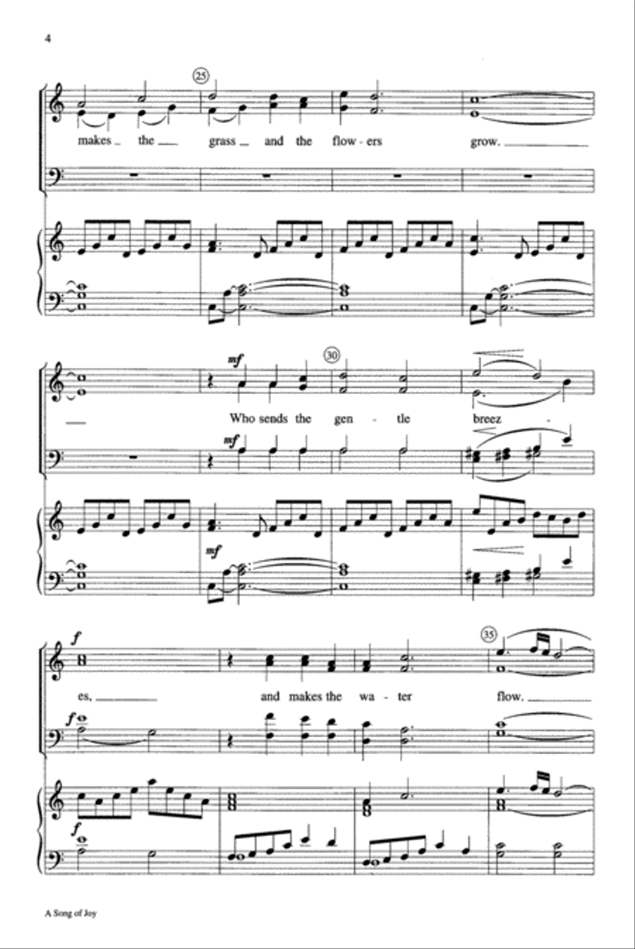 A Song of Joy 4-Part scores gallery preview page 4