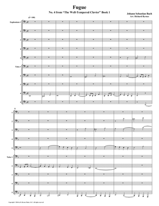 Fugue 04 from Well-Tempered Clavier, Book 1 (Euphonium-Tuba Choir)