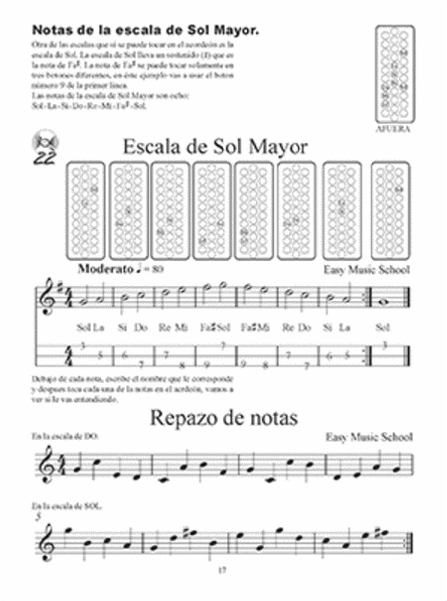 Quiero Tocar el Acordeon: Nivel 1 Accordion scores gallery preview page 3