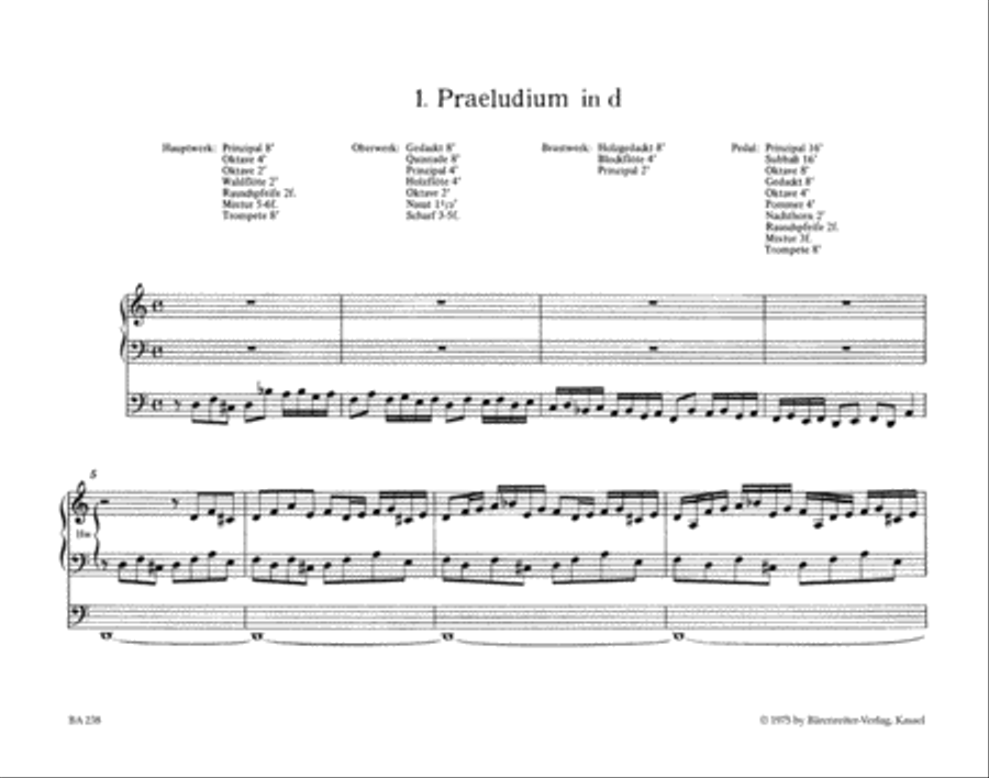 Prelude in D minor, Fantasia in G minor, 5 Toccatas, 3 Fugues, Ricercar in C minor, Ciaconas in D minor and F minor Organ scores gallery preview page 2