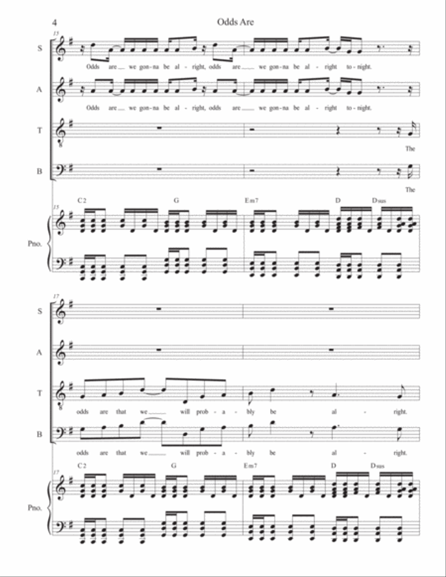 Odds Are 4-Part scores gallery preview page 4