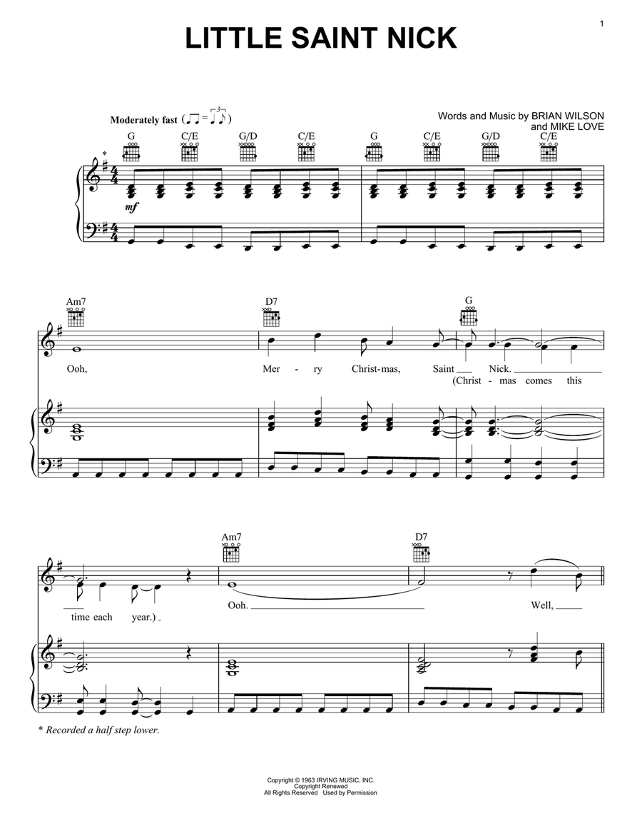 Little Saint Nick Acoustic Guitar scores gallery preview page 1