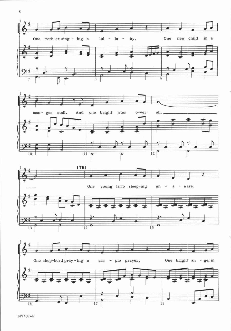 One Bright Star Unison Choir scores gallery preview page 3