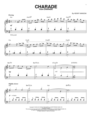 Book cover for Charade [Jazz version] (arr. Brent Edstrom)