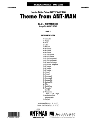 Book cover for Theme from Ant-Man - Conductor Score (Full Score)