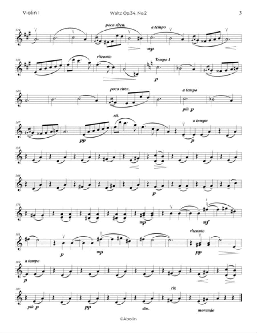 Chopin Waltz Collection for String Quartet String Quartet scores gallery preview page 5