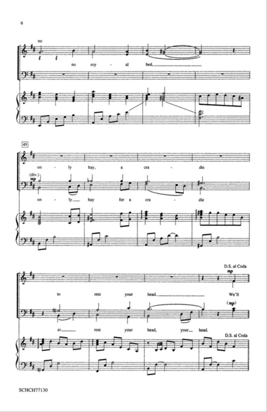 Dear Little Babe 4-Part scores gallery preview page 6