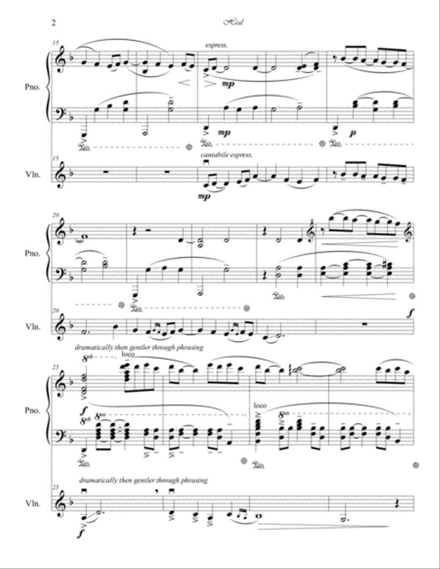 Heal (Violin Sonata) Violin Solo scores gallery preview page 2