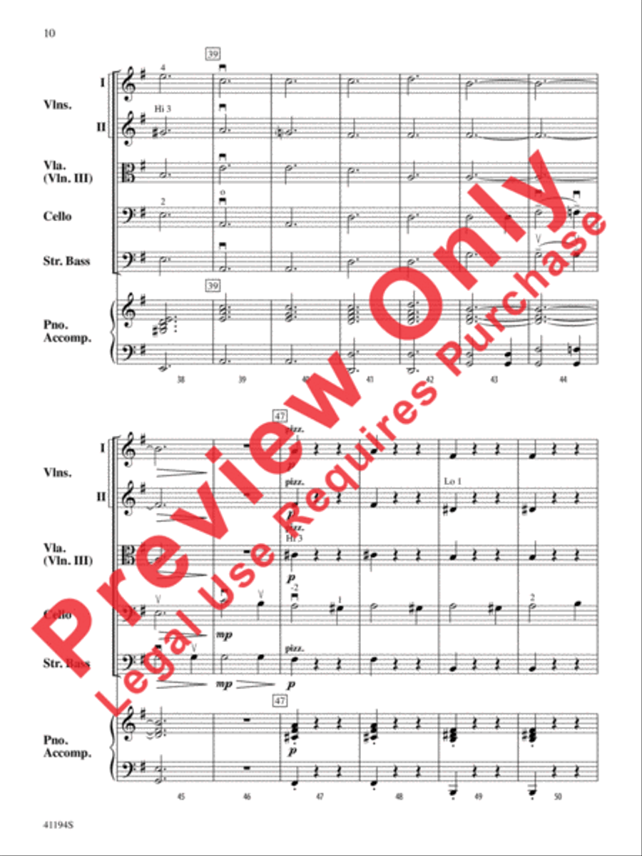 The Wizard of Oz, Suite from String Orchestra scores gallery preview page 11