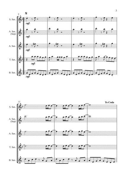 Billie Jean - for Saxophone Quartet image number null